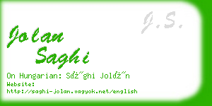 jolan saghi business card